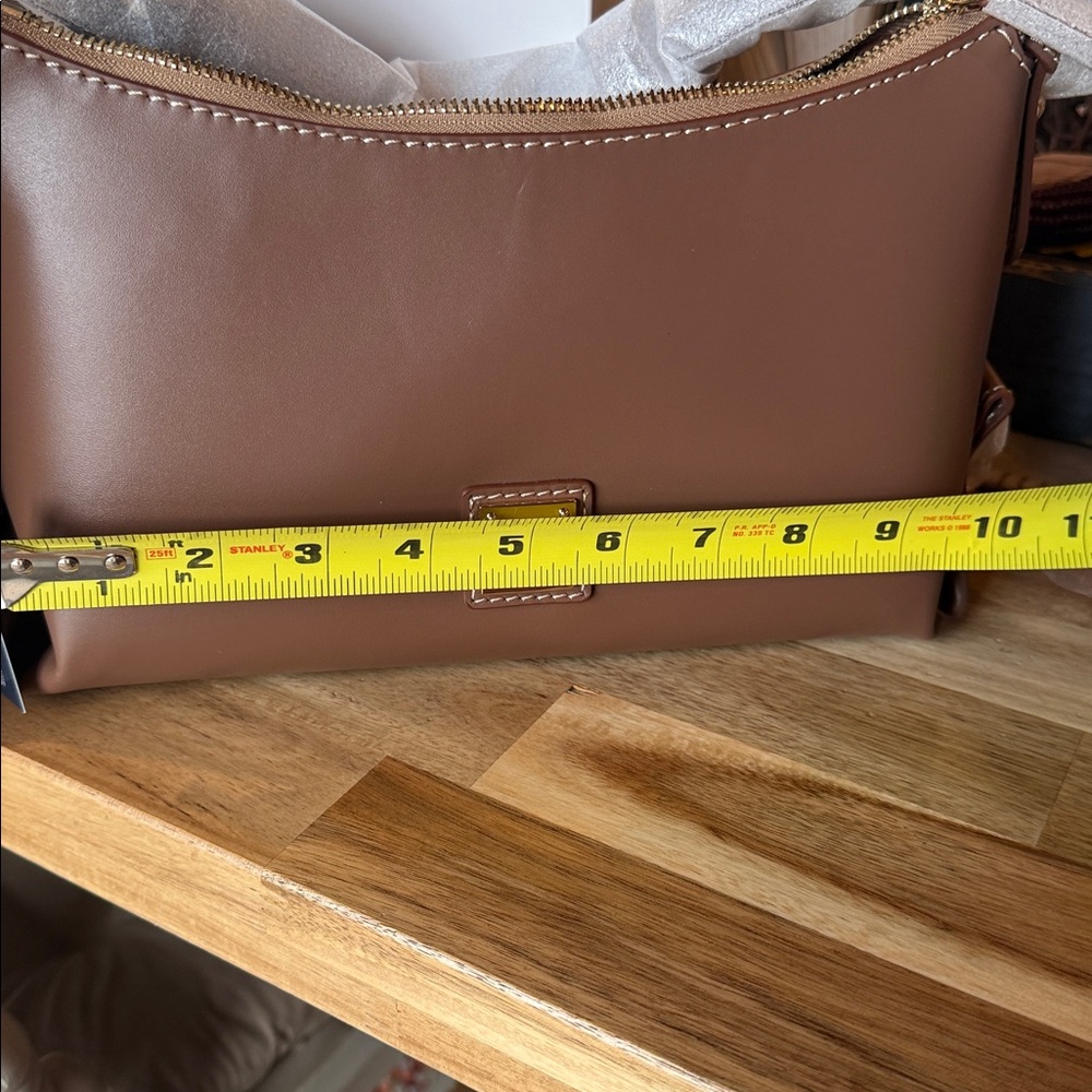 Dooney & Bourke Tan Leather Shoulder Bag - Picture 6 of 7